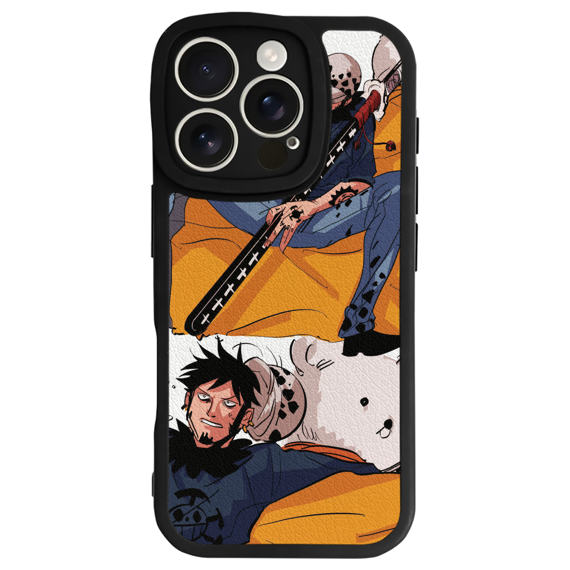 （画像用） ワンピース ONE PIECE 【iPhone 16シリーズ対応】シリコンスマホケース（レザー調） 材質：シリコン